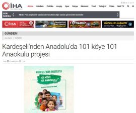 101 Köye 101 Anaokulu Projesi