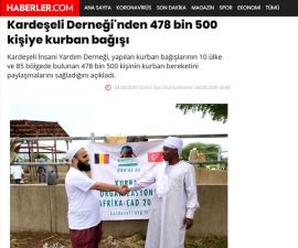 478 bin 500 Kurban Bağışı