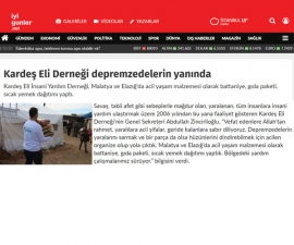 Depremzedelerin Yanındayız
