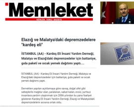 Malatya'ya Kardeş eli değdi !