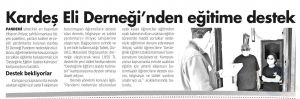 Kardeşeli Derneği'nden Eğitime Destek