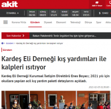 Kardeş Eli Derneği kış yardımları ile kalpleri ısıtıyor