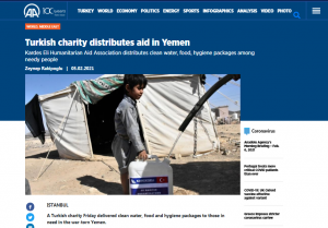Turkish charity distributes aid in Yemen