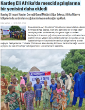 Kardeş Eli Afrika’da mescid açılışlarına bir yenisini daha ekledi